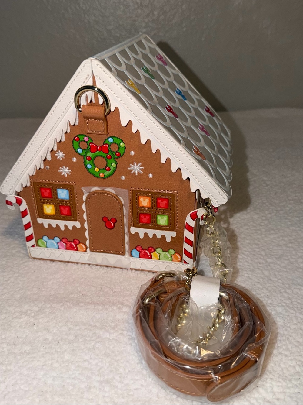 Loungefly Disney Holiday Gingerbread House Crossbody Bag - Stitch Shoppe Edition
